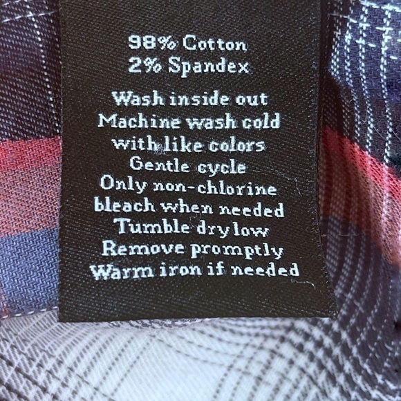 Rock & Republic Plaid Red Blue Button Down Long-sleeve Shirt Size XL - Picture 4 of 4